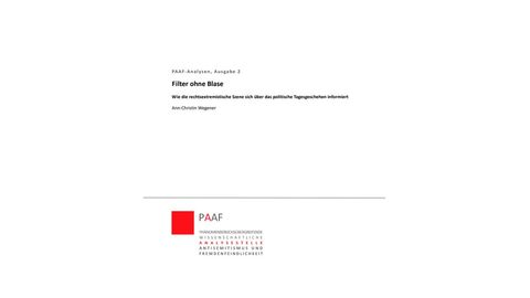 Coverbild der Broschüre - PAAF-Analysen Ausgabe 2