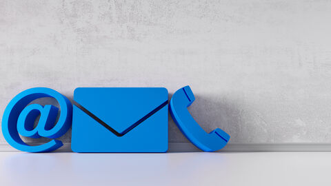 Icons für E-Mail, Adresse und Telefonnummer Icons für E-Mail, Adresse und Telefonnummer - Symbolbild für die Kontaktmöglichkeiten zum LfV Hessen