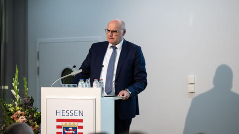 LfV-Präsident Bernd Neumann bei seiner Begrüßungsansprache.